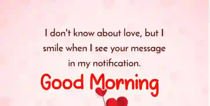 Good morning of I don’t know about love, but I smile when I see your message in my...